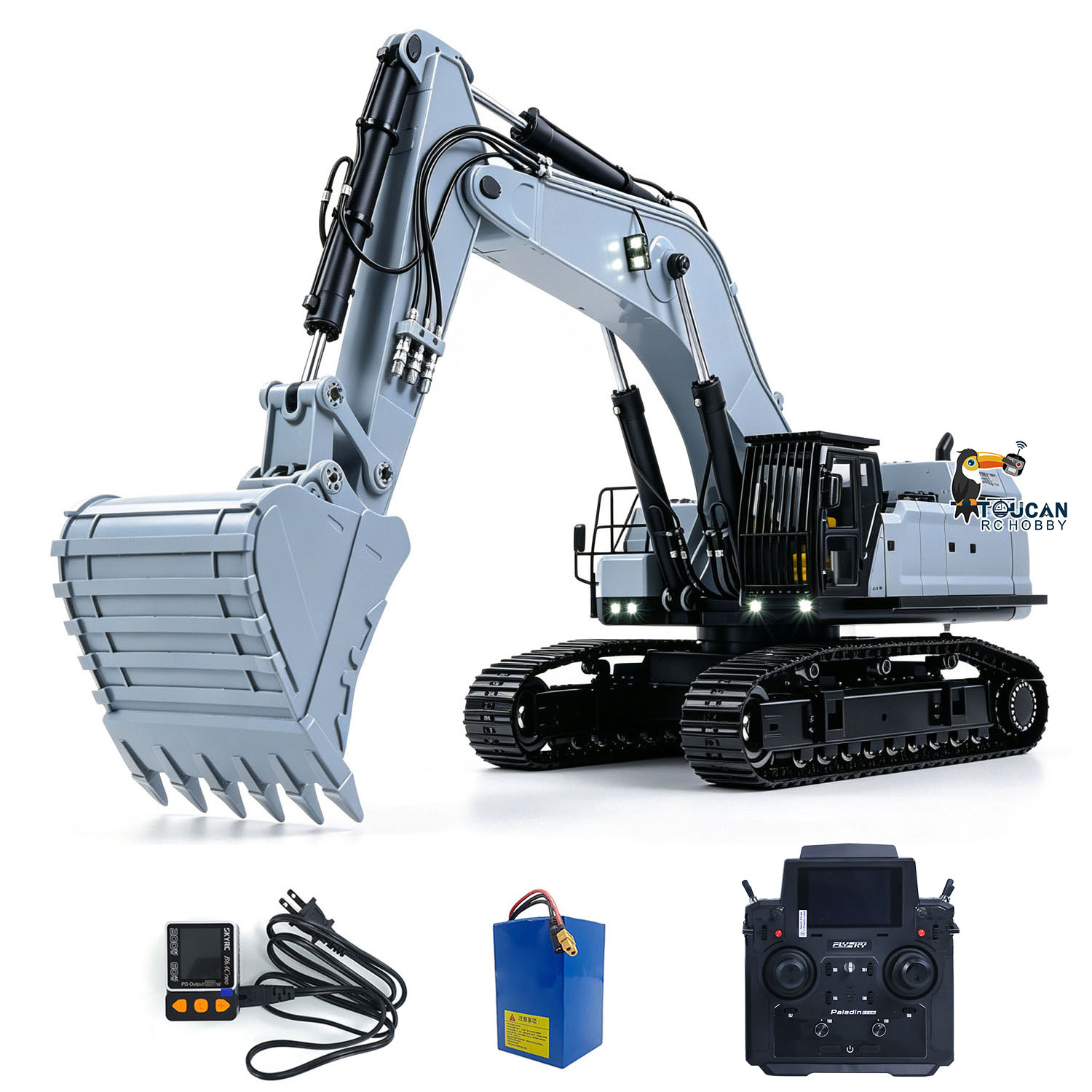 Rc Hobby Excavator - 1/12395F RC Excavatrice lourde hydraulique télécommandée