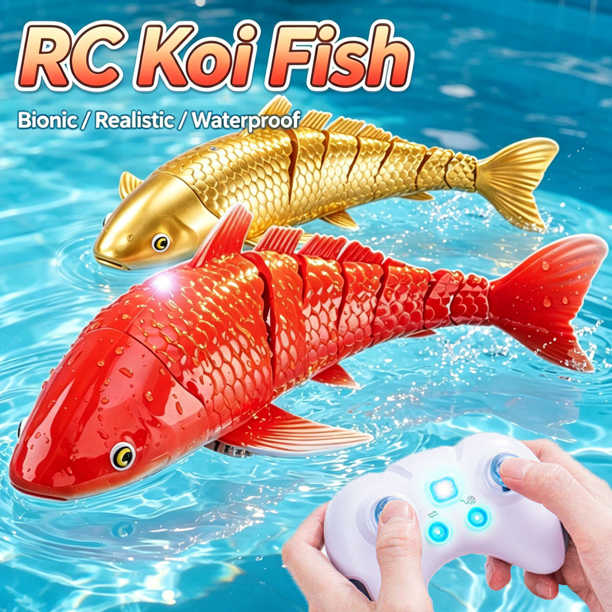 Rc Submarine Water - Poisson télécommandé intelligent, poisson bionique Koi,