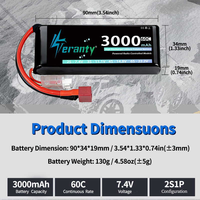 Batterie Lipo TERANTY 2S 3000m - Rc Hobby Grade Car avis et prix