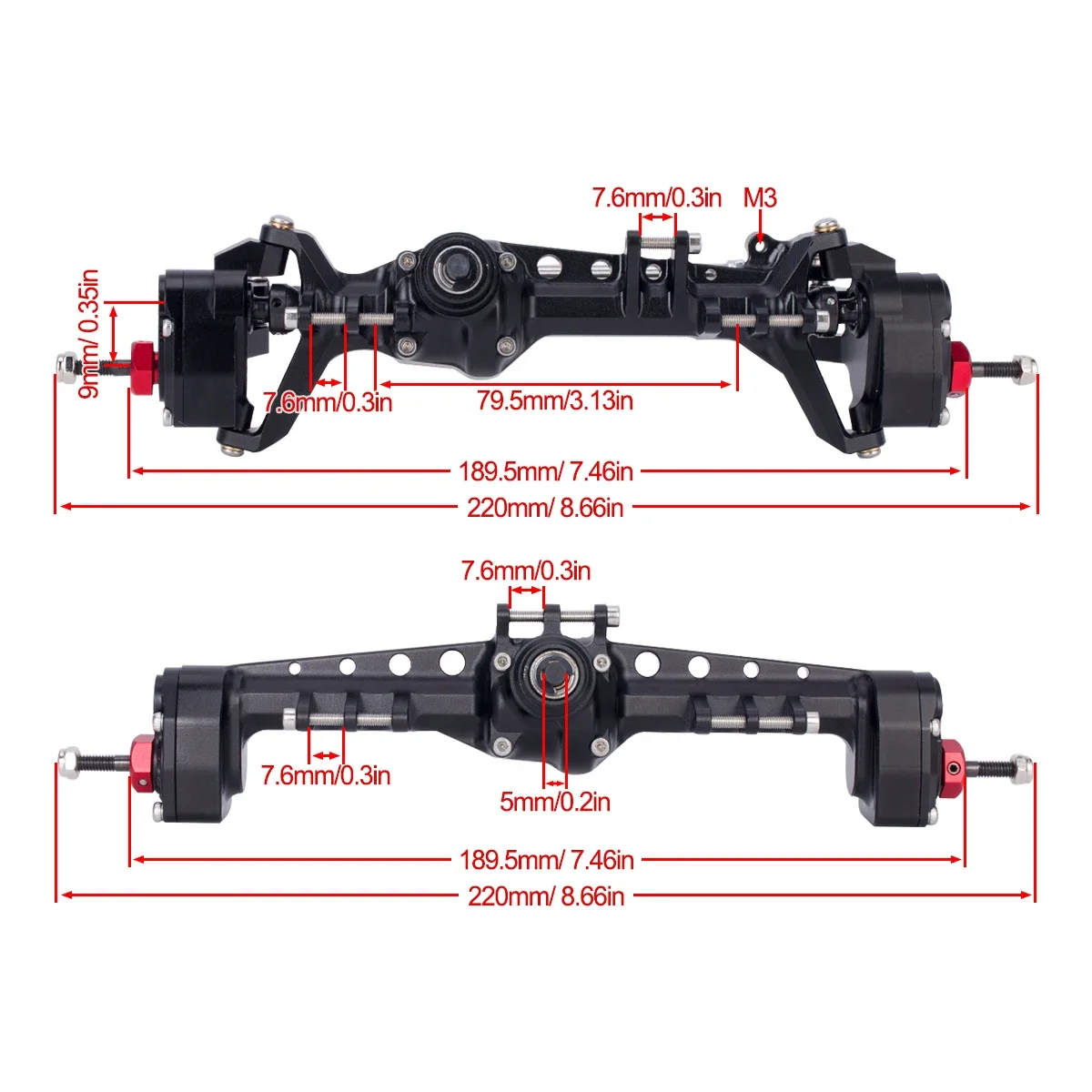 Essieu de portail avant et arr - Rc Hobby Products avis et prix