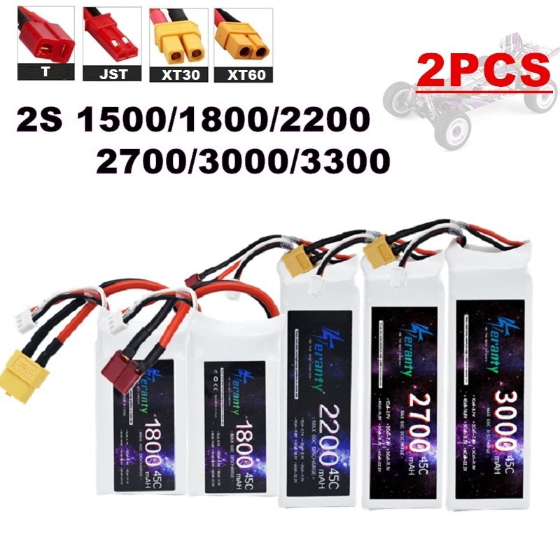 2 pièces 7.4V Lipo 2S batterie - Rc Hobby Grade Car avis et prix