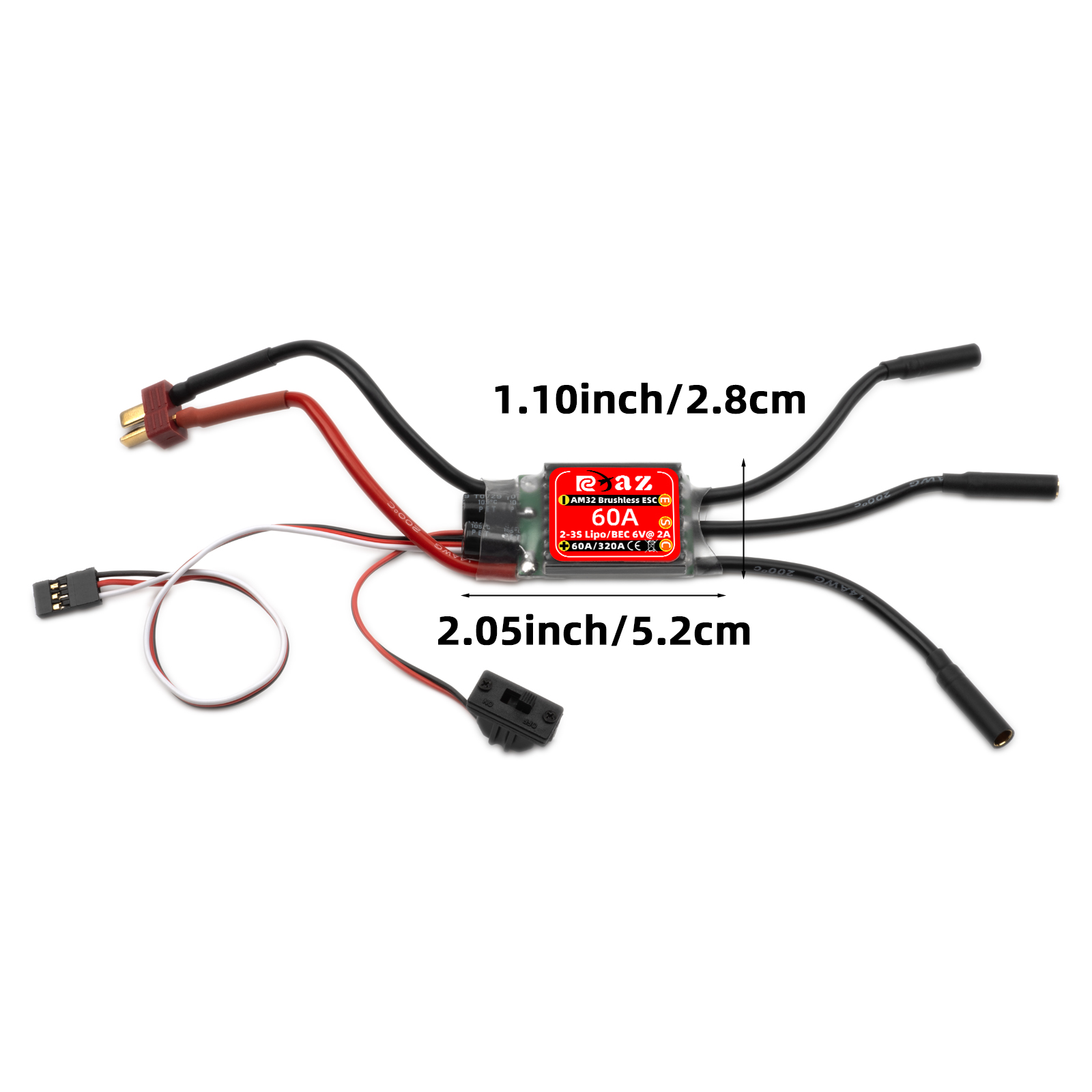 RCXAZ AM32 60A ESC sans balais - Rc Submarine Water avis et prix